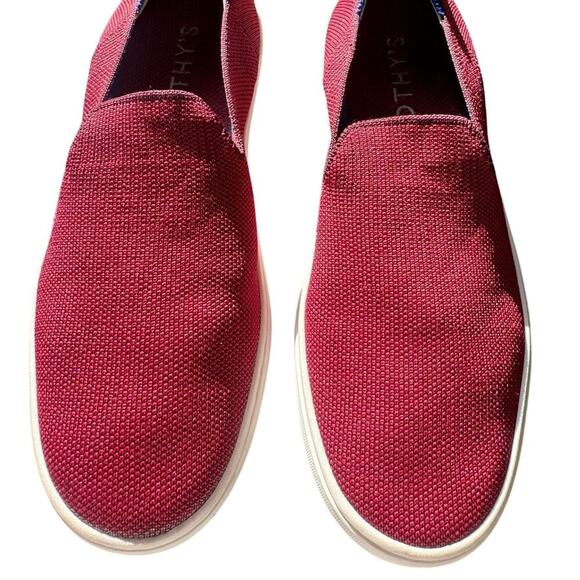 Rothy's The Original Slip On Sneakers Knitted In Red Garnet Retired Size 7.5 - Picture 8 of 12